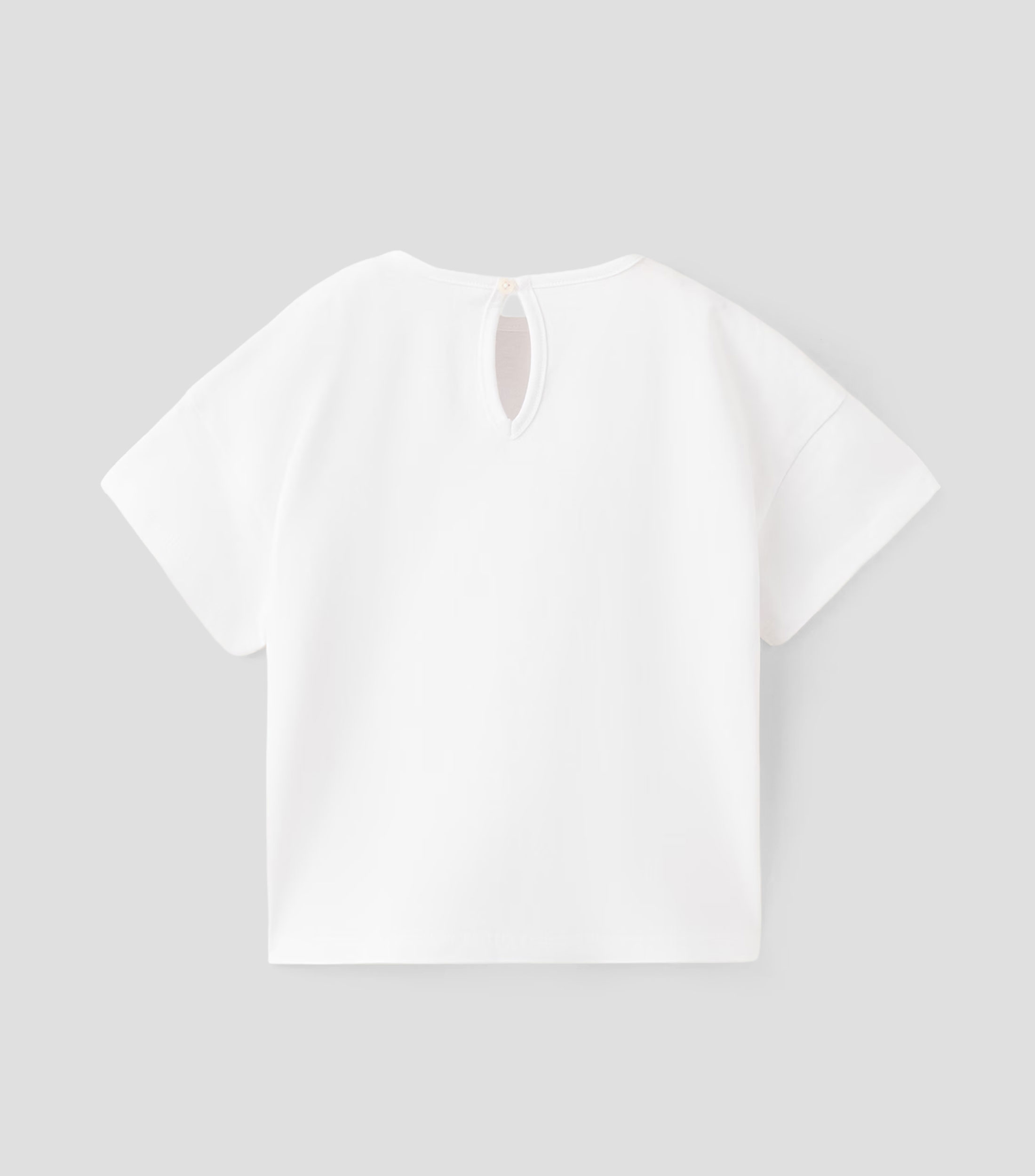 Playera cuello redondo manga corta sólida Niña